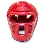 Red Vinyl Headgear With Cage