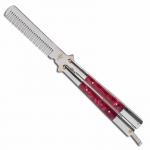 Red Marble Butterfly Comb
