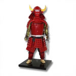 Red Samurai Warrior Statue