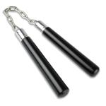 Short Black Hardwood Nunchaku