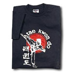 Taekwondo Side Kick T-Shirt with Large Logo