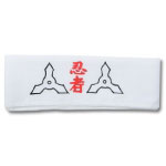 White Ninja Stars Headband