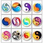 Yin Yang Designs Temporary Tattoos (4-Pack)