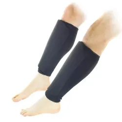 Black Cloth Shin Guards