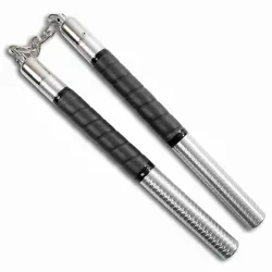 Black Grip Aluminum Nunchucks