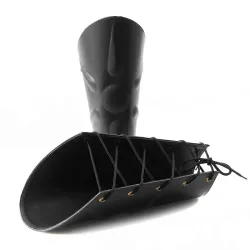 Black Leather Ninja Bracers