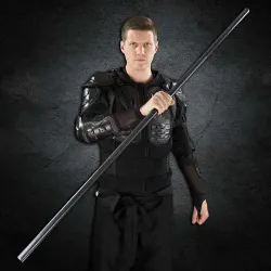 Black Steel Bo Staff