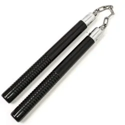 Black Wooden Nunchaku with Grip