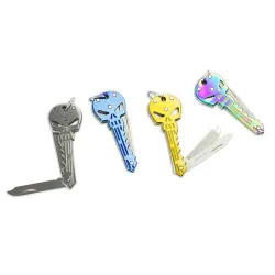 Dark Skull Hidden Key Knife