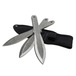 Etched Samurai Throwing Knives