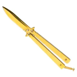 Gold Finish Butterfly Knife