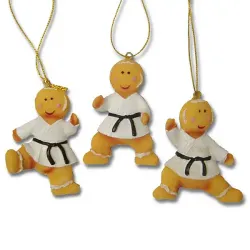 Gingerbread Karate Ornaments