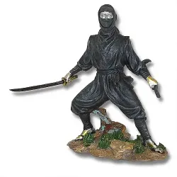 Katana and Hook Ninja Statue