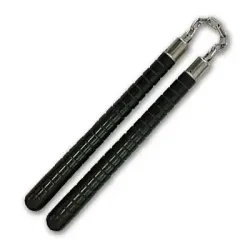 Large Grooved Wooden Nunchaku