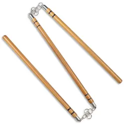 Natural Hardwood Three-Section Staff