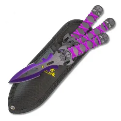 Purple Skull Throwing Knives