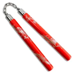 Red Dragon Rattan Nunchaku