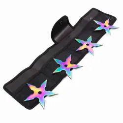 Titanium Finish Ninja Star Set