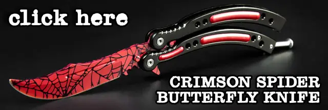 The Crimson Spider Butterfly Knife is the Menacing Balisong You Need!
