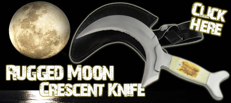 Get ready to howl with the Rugged Moon Crescent Knife!
