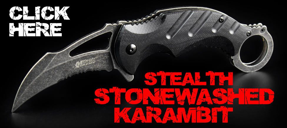 The Stealth Stonewashed Karambit is Superior Self-Defense and Survival!