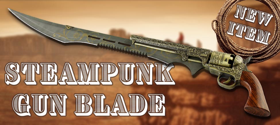 Survive the Wild West with a Steampunk Gun Blade!