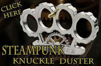 This Steampunk inspired Knuckle Duster is a Belt Buckle Too!