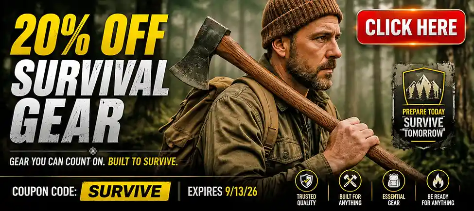 20% Off All Survival Gear