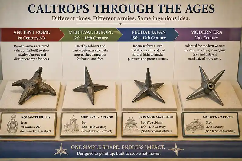 Caltrops through the ages from Ancient Rome to modern warfare