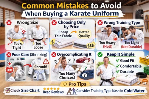 Common karate uniform buying mistakes