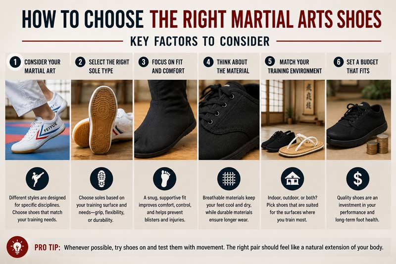 Infographic comparing barefoot martial arts training with shoe-supported training for balance, grip, and performance.