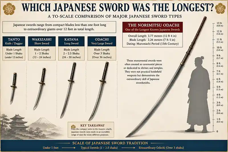 Japanese Sword Lengths Compared