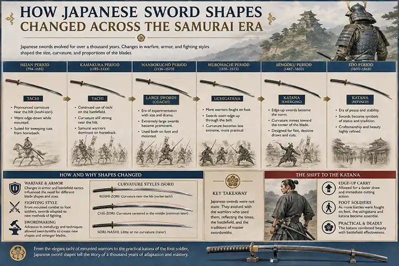 Japanese Sword Evolution Across the Samurai Era