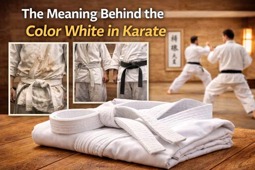 Karate gi and training in the dojo