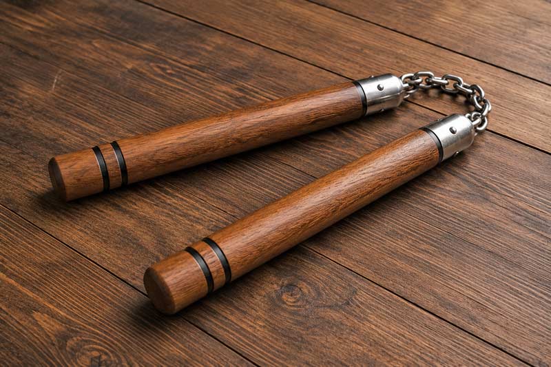 Nunchaku lying on a table