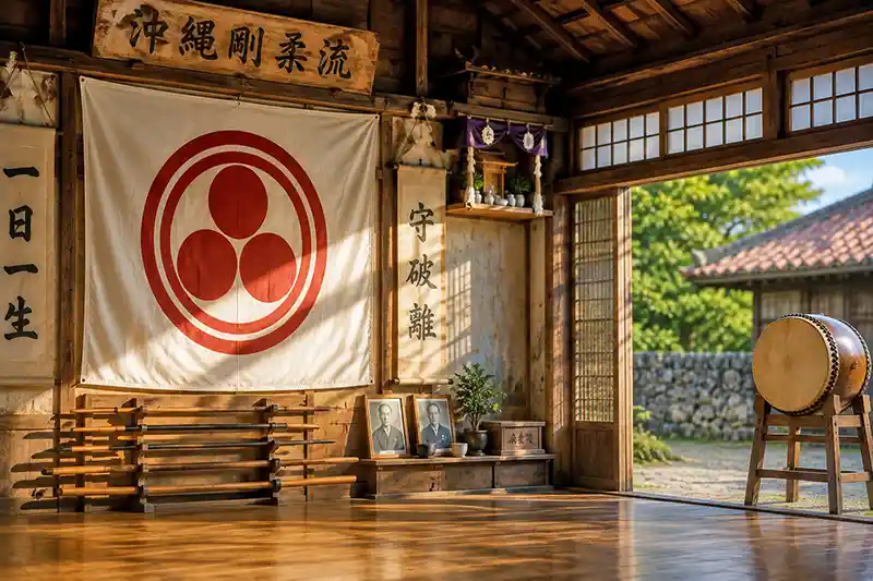 Sunlit Okinawan Dojo Interior