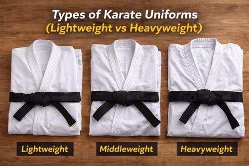 Types of karate uniforms compared