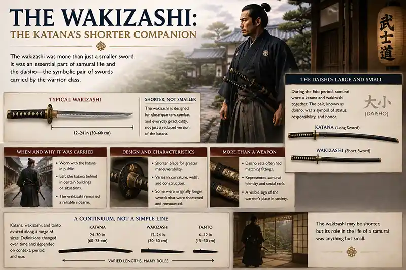Wakizashi sword history, size, and role in the samurai daisho